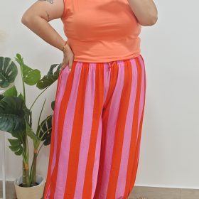 Pantalón globo raya lRef:1883l
